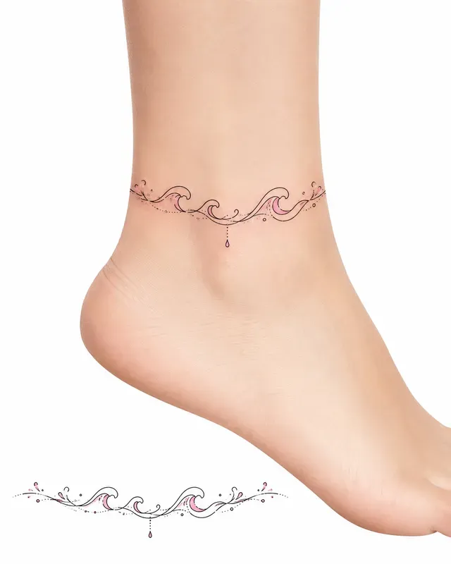 Fine Line Anklet Tattoo Generator