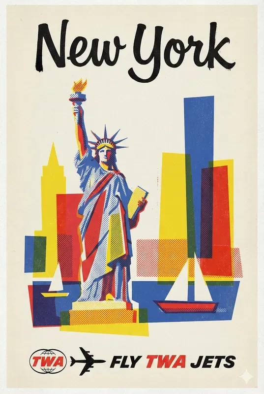1960s Jet Age Vintage Travel Posters