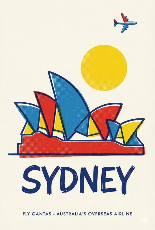 1960s Jet Age Vintage Travel Posters