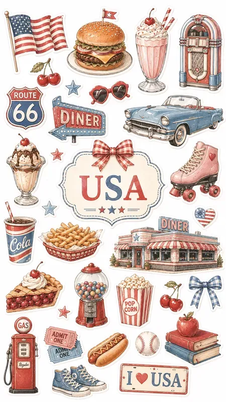 Coquette Collections Of Icons Stickers