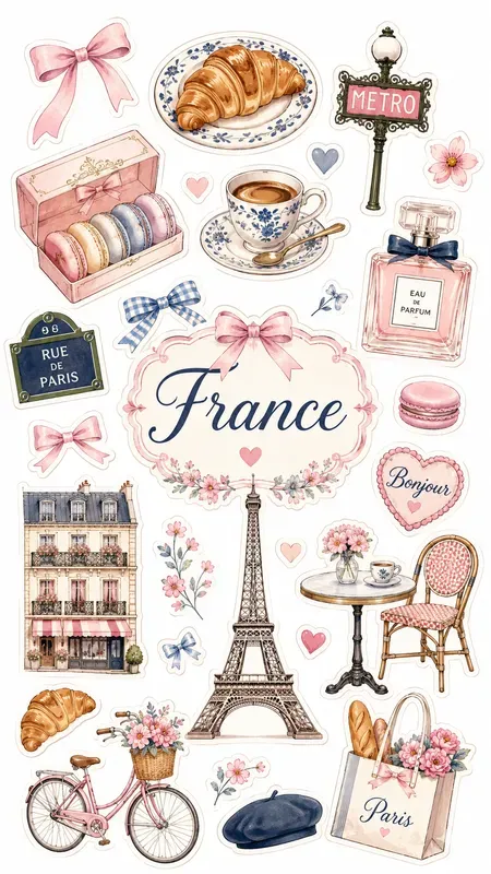 Coquette Collections Of Icons Stickers