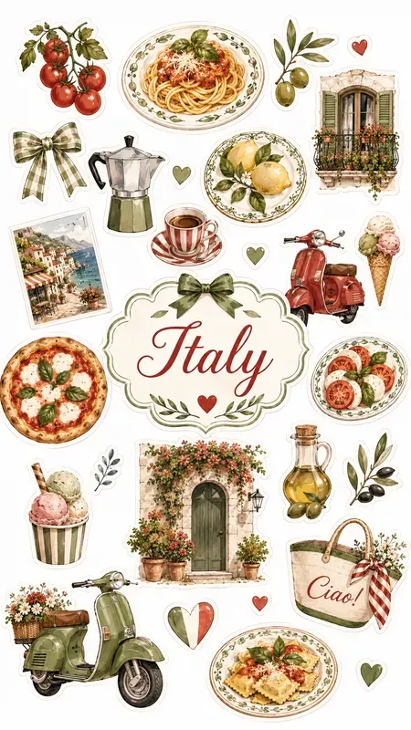 Coquette Collections Of Icons Stickers