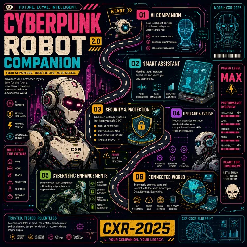 Retro Roadmap Infographic Poster Packs