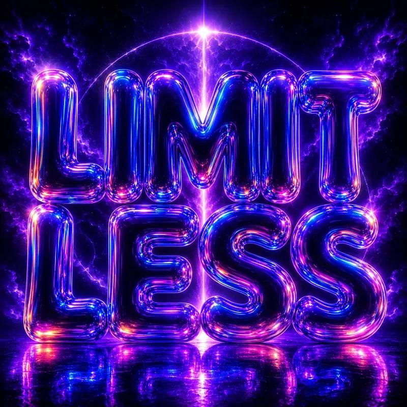 Hyperglow Bubble Typography Posters