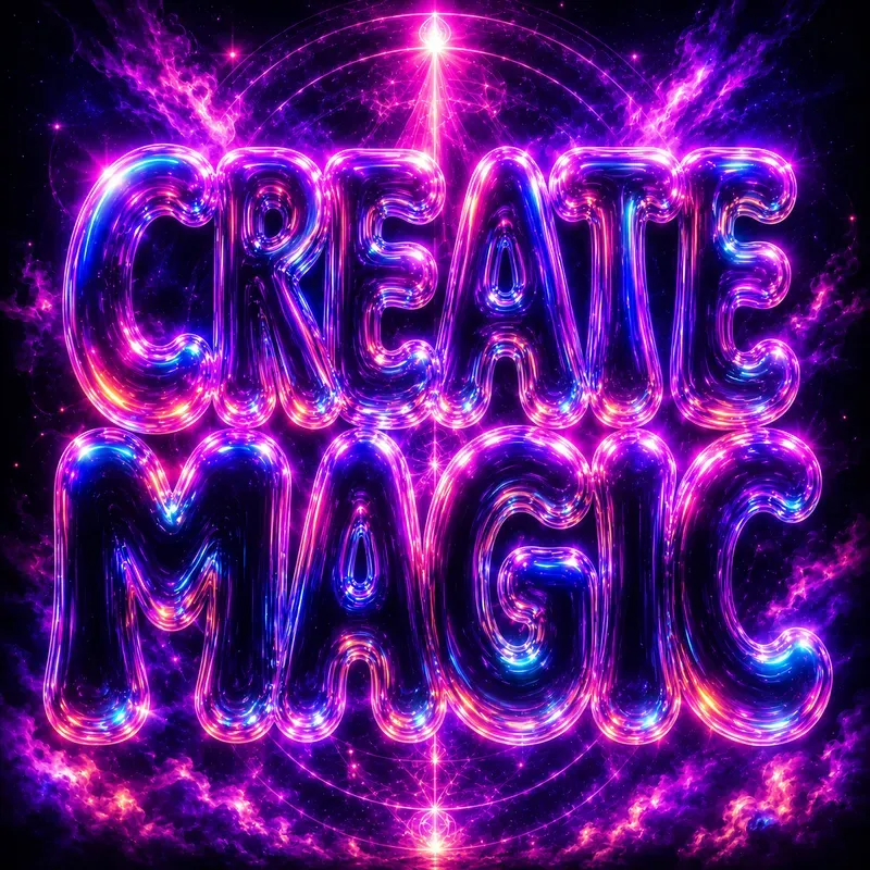 Hyperglow Bubble Typography Posters