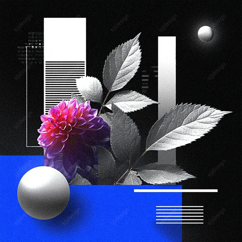 Retrofuturist Brutalist Collages