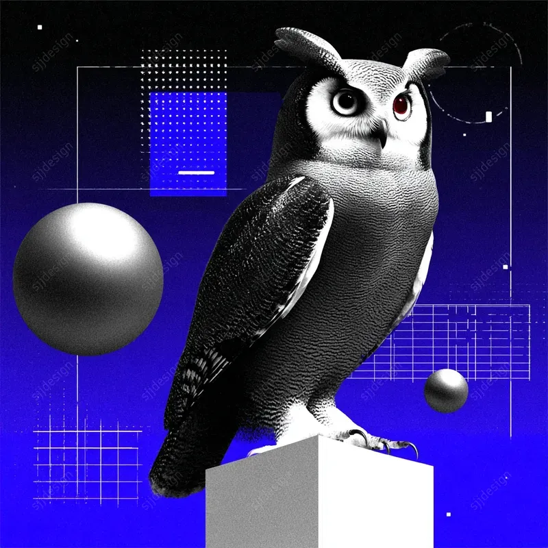 Retrofuturist Brutalist Collages