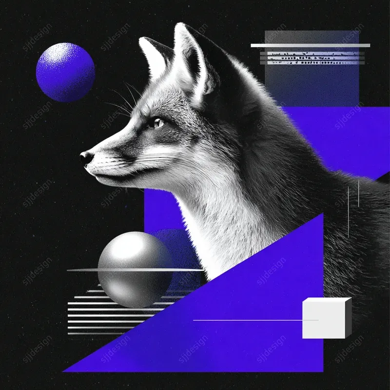 Retrofuturist Brutalist Collages