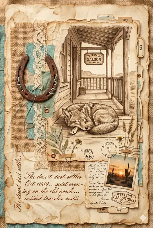 Wild West Junk Journal Digital Papers
