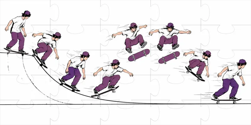 Sequential Motion Strip Action Art