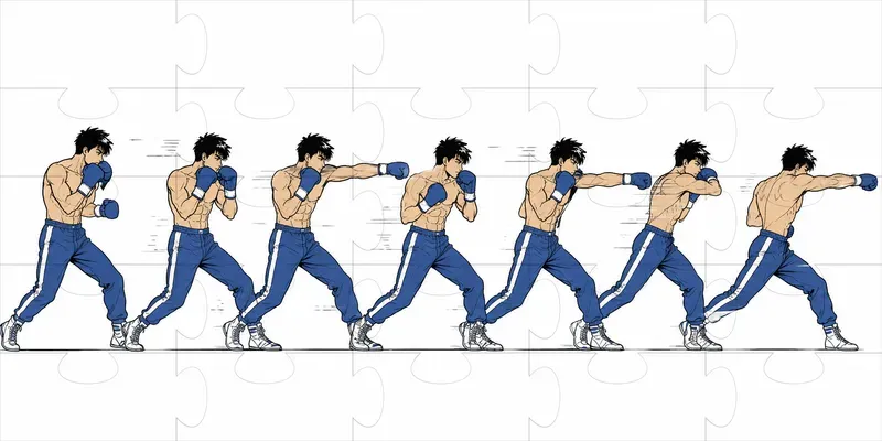 Sequential Motion Strip Action Art