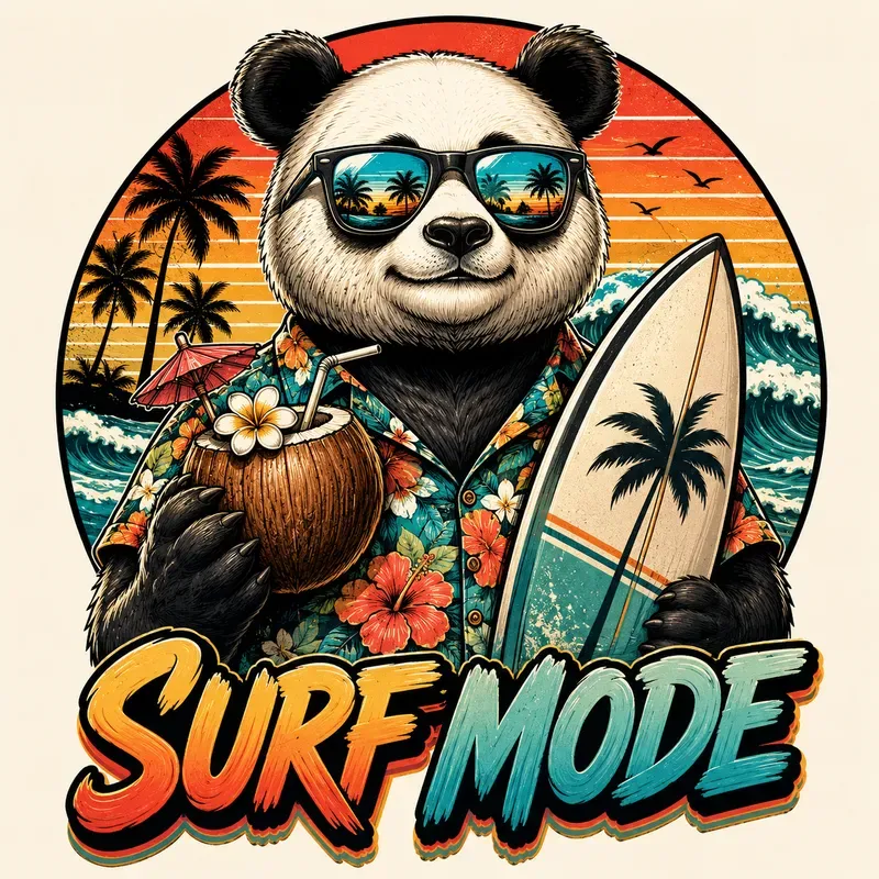 Retro Tropical Mascot Tshirt Designs