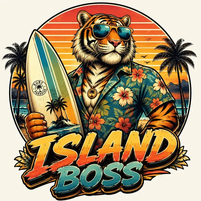 Retro Tropical Mascot Tshirt Designs