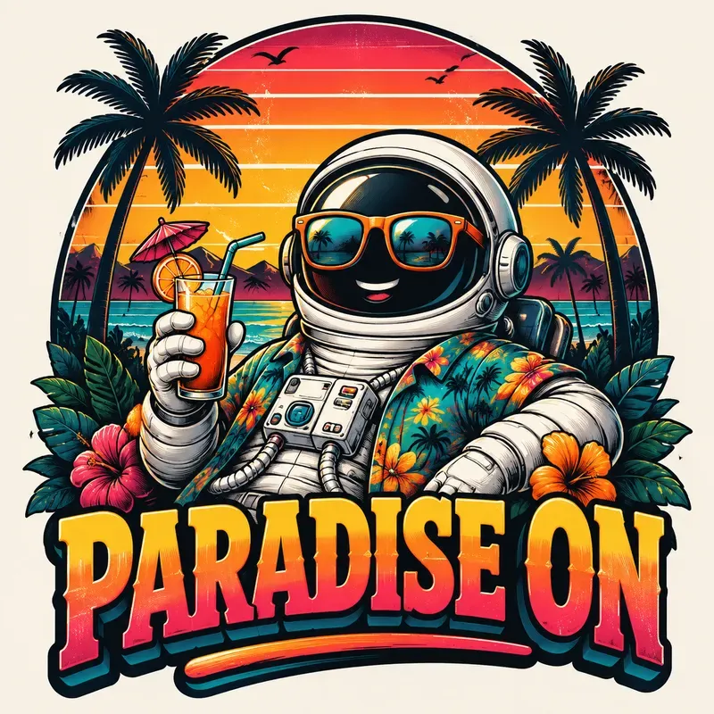 Retro Tropical Mascot Tshirt Designs