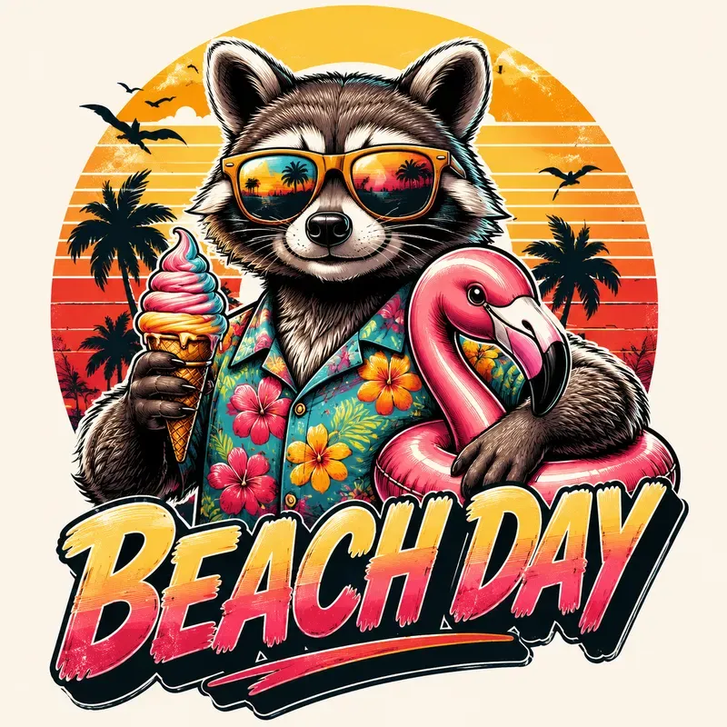 Retro Tropical Mascot Tshirt Designs