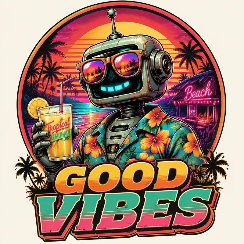 Retro Tropical Mascot Tshirt Designs