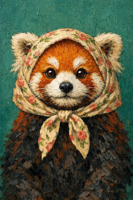 Impasto Headscarf Pet Portraits