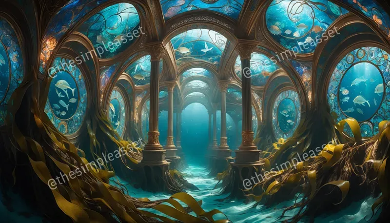 Surreal Art Nouveau Interiors