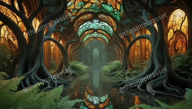 Surreal Art Nouveau Interiors