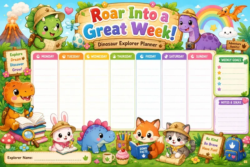 Cute Kids Color Planners