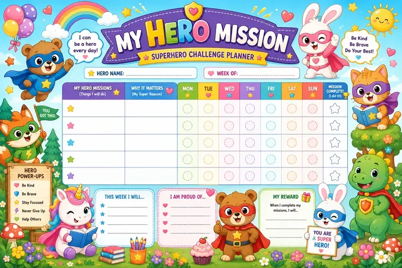Cute Kids Color Planners