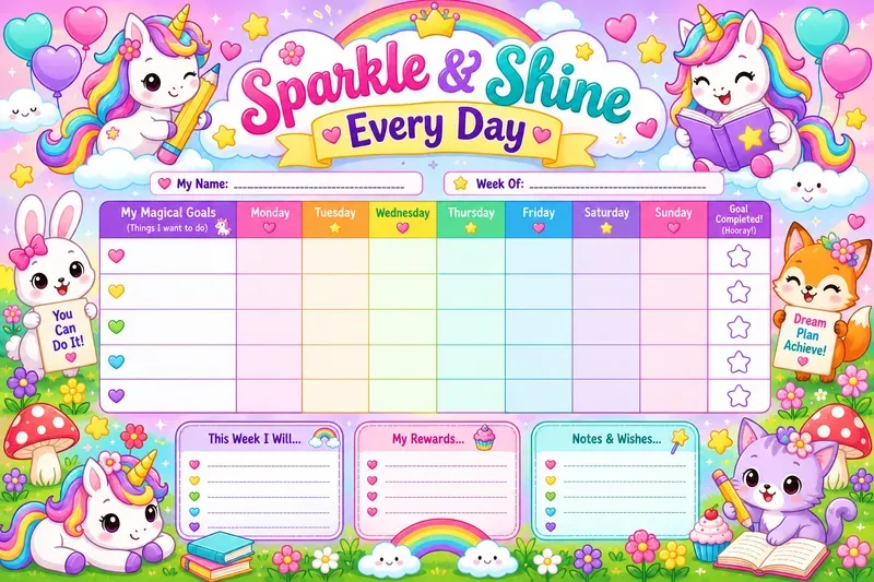 Cute Kids Color Planners
