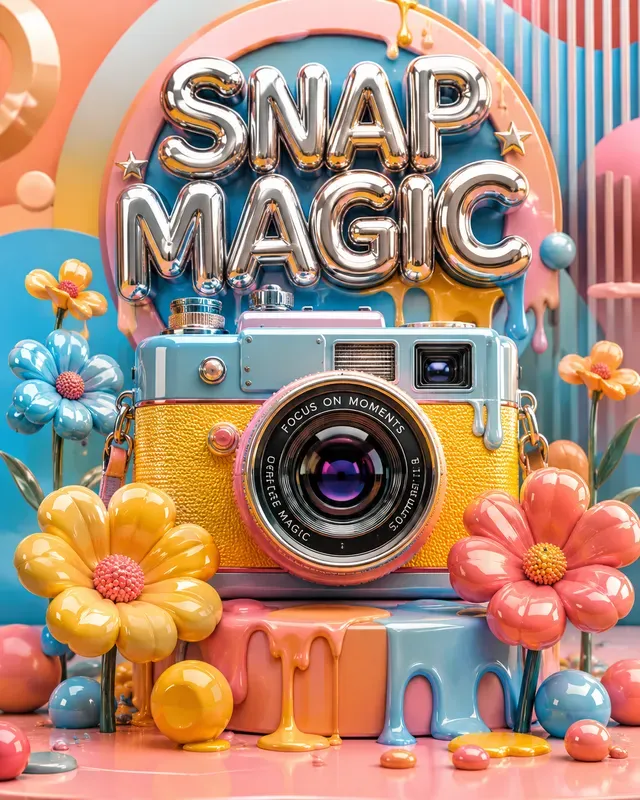 3D Candy Pop Poster Generator