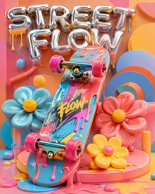 3D Candy Pop Poster Generator