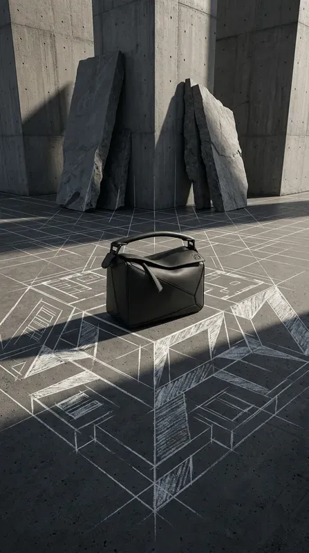 Monolithic Concrete Blueprint Shadows