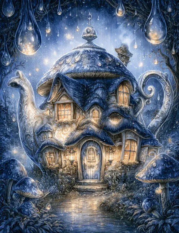 Rainy Fairy House Junk Journal Pages