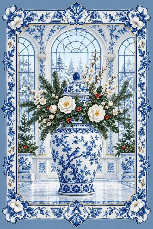 Blue And White Christmas Printables