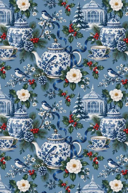 Blue And White Christmas Printables
