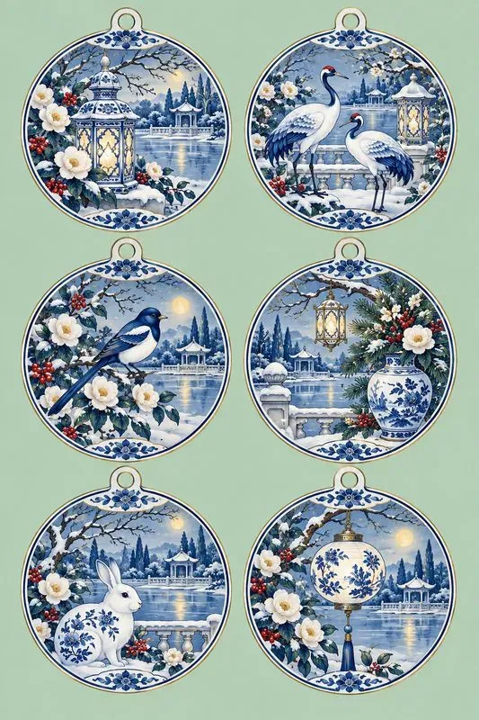 Blue And White Christmas Printables