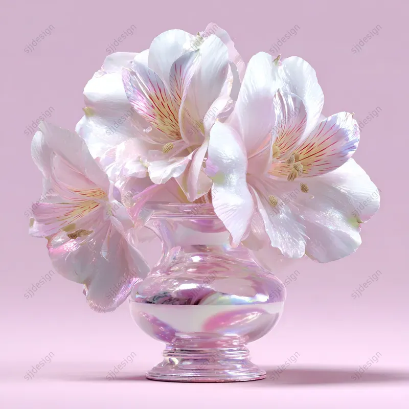 Iridescent Marble Statue Art