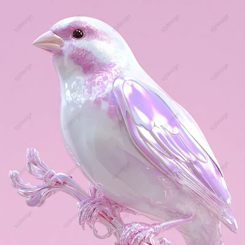 Iridescent Marble Statue Art