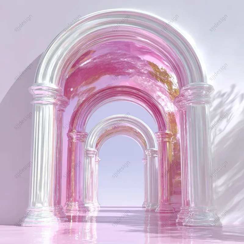 Iridescent Marble Statue Art