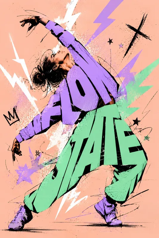 Dynamic Typography Silhouette Art