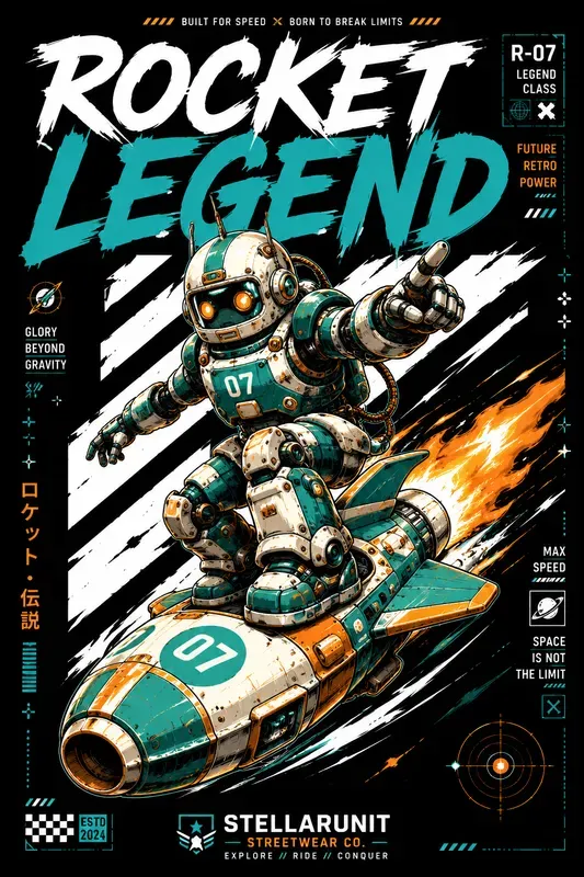 Futuristic Streetwear Rocket Riders