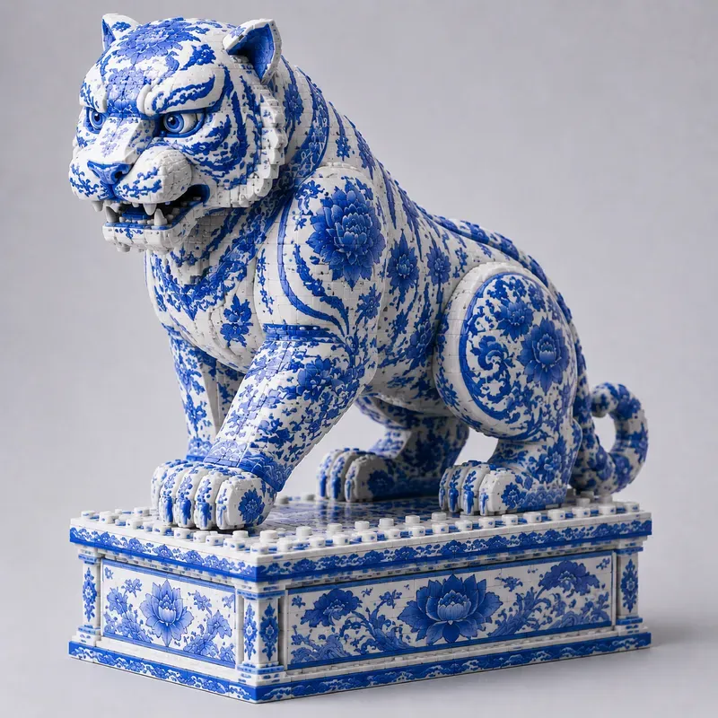 Blue And White Porcelain Lego Generator