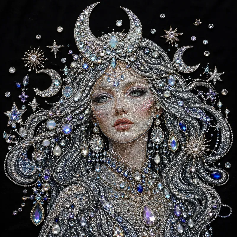 Luxury Rhinestone Character Art
