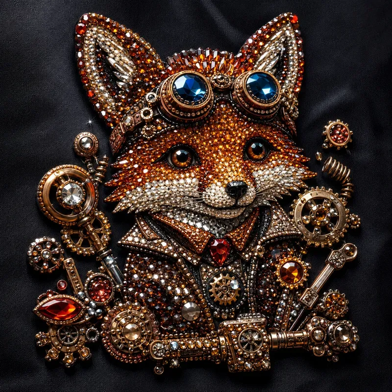Luxury Rhinestone Character Art