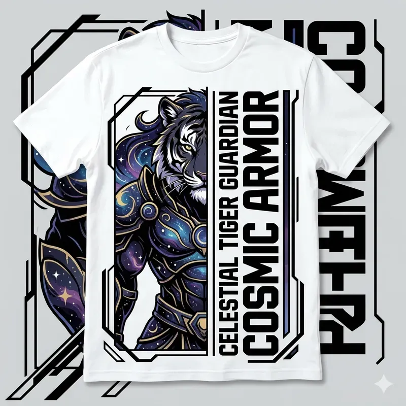 Vertical Split Anime Hero Typography Ts