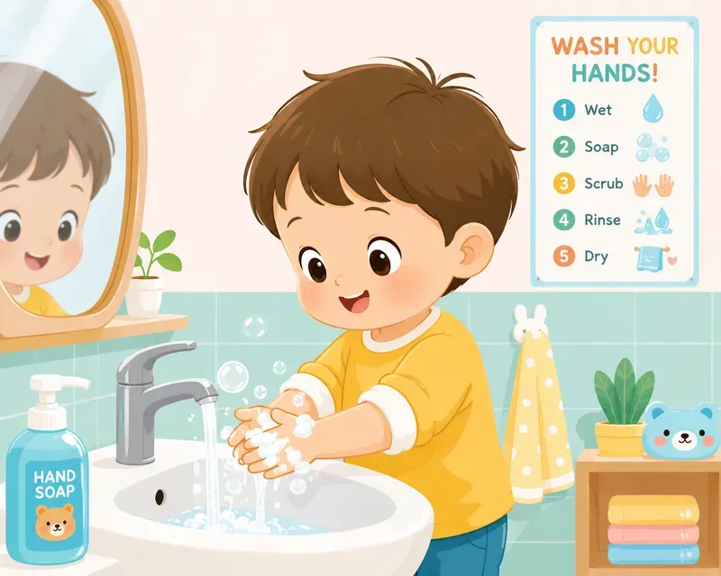 Educational Kids Habits Safety Art