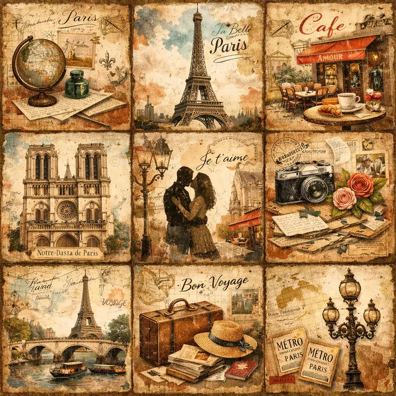 Vintage Map Collage Creators
