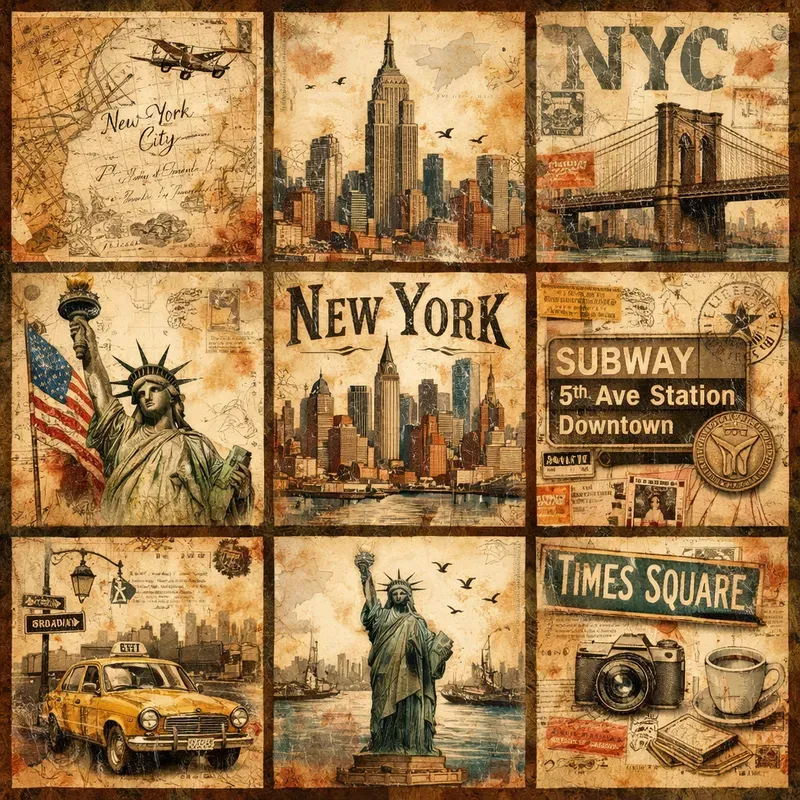 Vintage Map Collage Creators