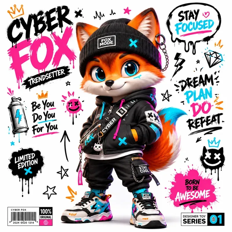 Streetwear Mascot Poster Generator
