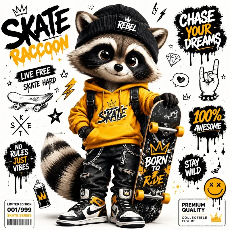 Streetwear Mascot Poster Generator