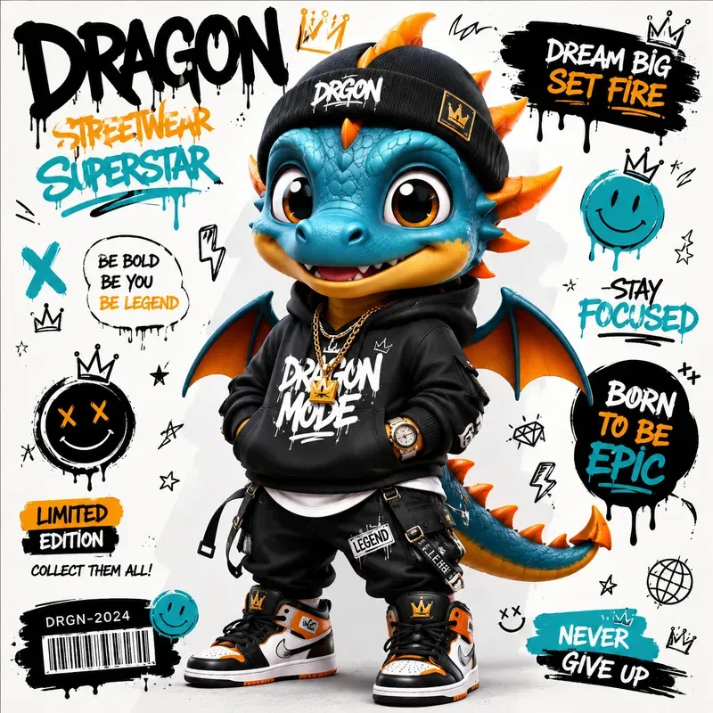Streetwear Mascot Poster Generator