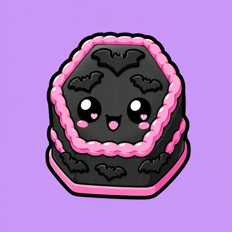 Kawaii Coffin Cake Emotes