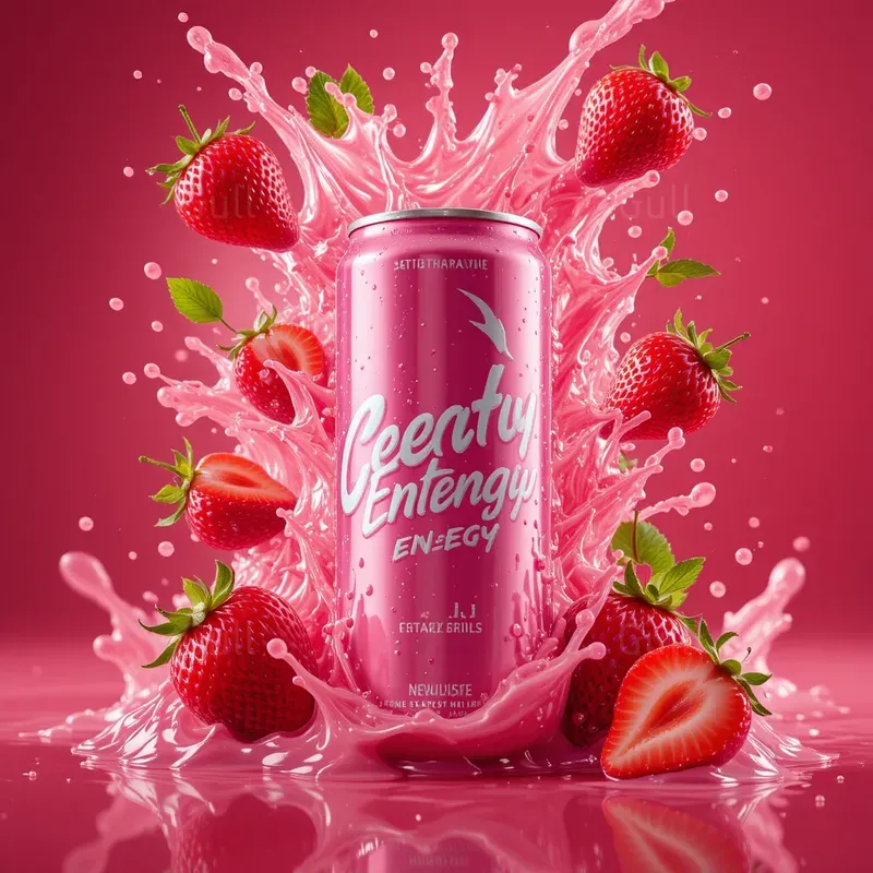 Vibrant Splashy Beverage Product Ads
